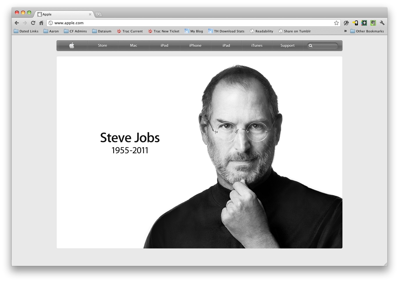 Apple tribute to Steve Jobs