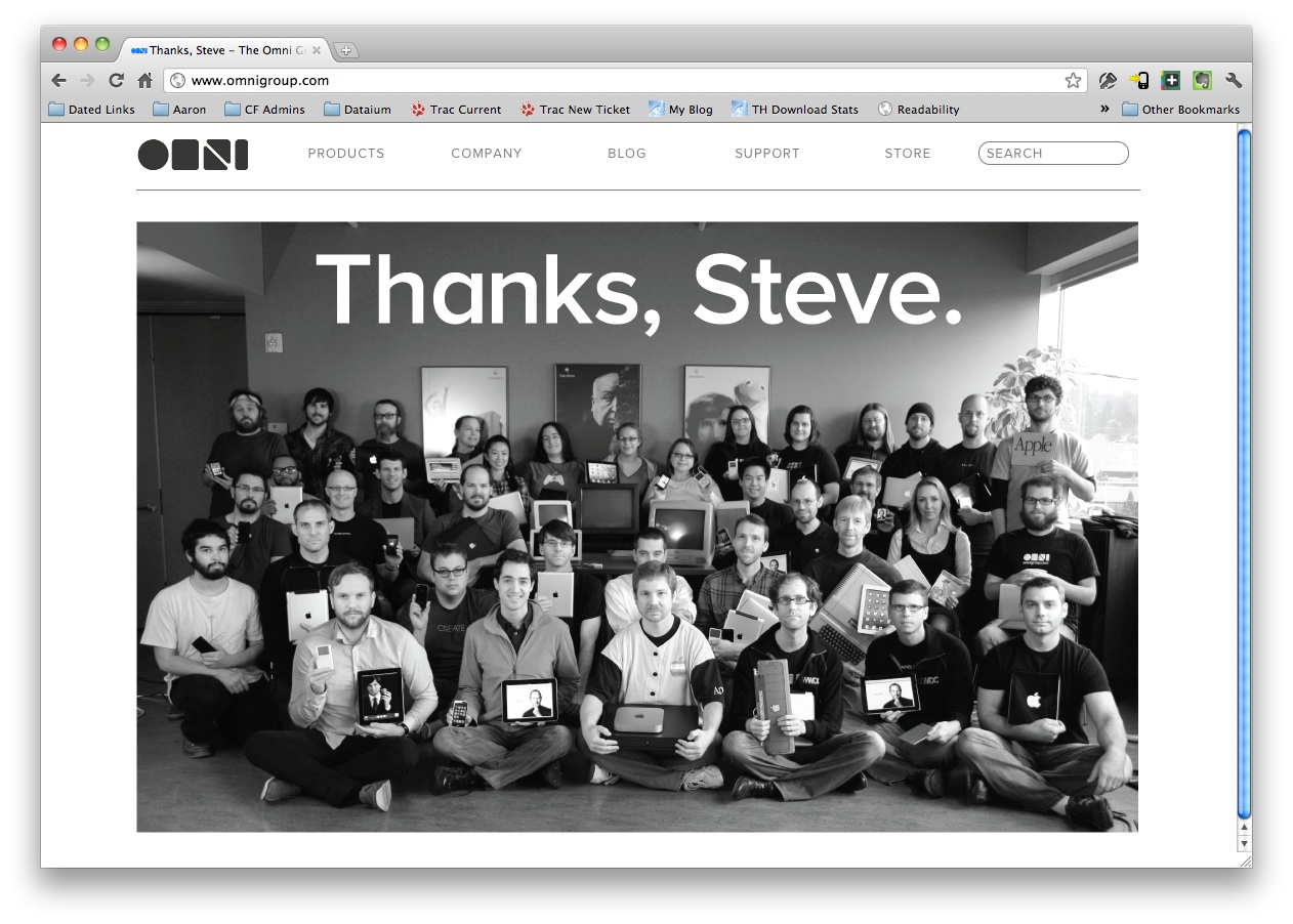 Omni Group tribute to Steve Jobs